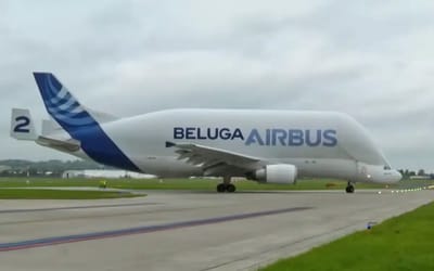 What it actually looks like inside gigantic Airbus Beluga that's so big it carries other planes