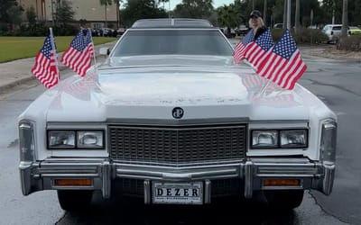 Supercar Blondie got to drive 'The American Dream', the world's longest car that a helicopter can land on