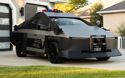 Utah man transforms 2004 Toyota Prius into striking Tesla Cybertruck parody dubbed the 'Cybercop'