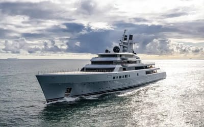 Google co-founder's $450M 466-foot megayacht that dwarfed Miami has now done the same to Ibiza