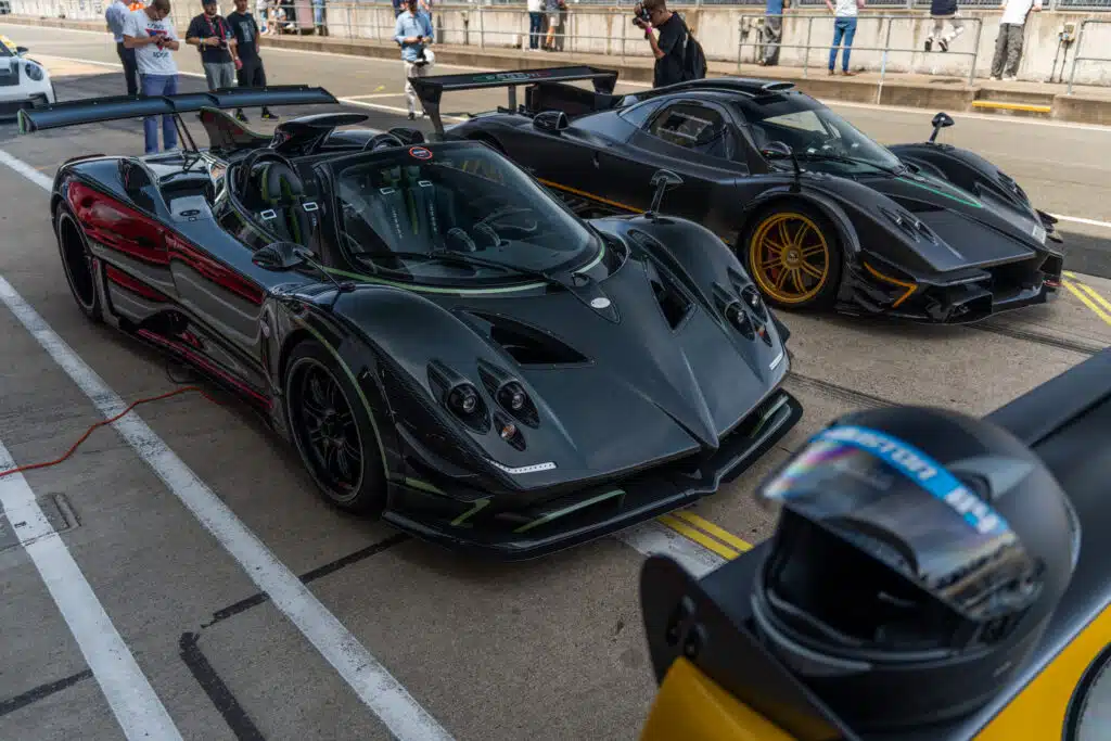 The 2025 supercar meet at Silverstone Circuit featured a rare hypercar lineup, including a Bugatti Veyron tribute, with over $1B in cars on display