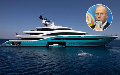 Capri-Sun founder’s $90 million yacht is juiced up with a beach club and spa