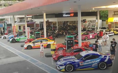 Malaysian car enthusiasts built an Initial D gas station and it’s pure JDM heaven