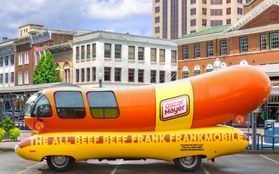 Thousands of Americans compete for chance to drive a 27-ft long 14,050-lbs hot dog called the Frankmobile