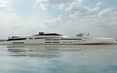 Step inside this 344-foot superyacht concept and the vibe transforms completely from exterior to interior
