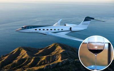 Why red wine is banned from being brought onto private jets for flights