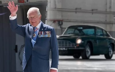 King Charles' Aston Martin DB6 sports car runs on cheese and wine