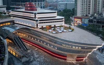 Louis Vuitton docked a life-size cruise ship and used it for 13,000 sq.ft of retail