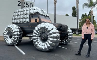 Mercedes-Benz and Moncler created a vehicle for moon travel and astronauts are licking their lips