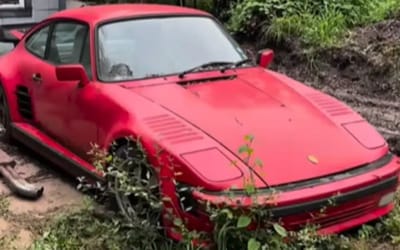 Porsche 930 Turbo with just 23,000 miles unbelievably left to rot in Texas backyard, guy flies in for it
