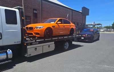 BMW M5 driver wanted by California police was so easy to find because his car is so orange