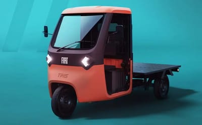 Fiat reveals new tiny 3-wheel pickup EV with a very unique design