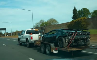 This Californian YouTuber is turning a crashed Lamborghini into a DIY garage build