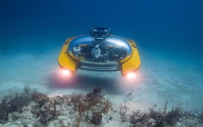 This luxury submarine has surround sound, mood lighting, and underwater views for days