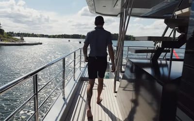 Swedish skier shows what it's like onboard a $28 million mega yacht… and wowee