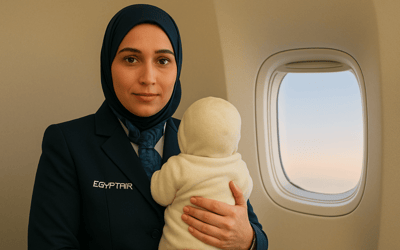 Baby born mid-flight on EgyptAir plane given lifetime travel ticket as a gift