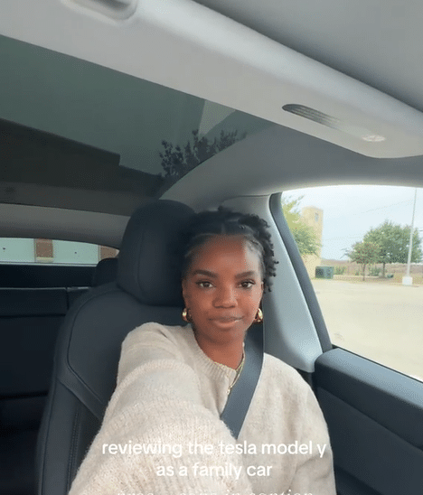 Mom tests Tesla Model Y and reviews it as a family car