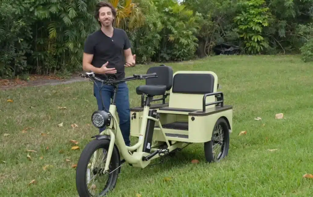 electric pick-up truck e-bike unboxed Florida
