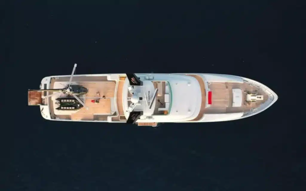 This $49m V6 explorer yacht is a 'civilian aircraft carrier' that has a helicopter garage below deck